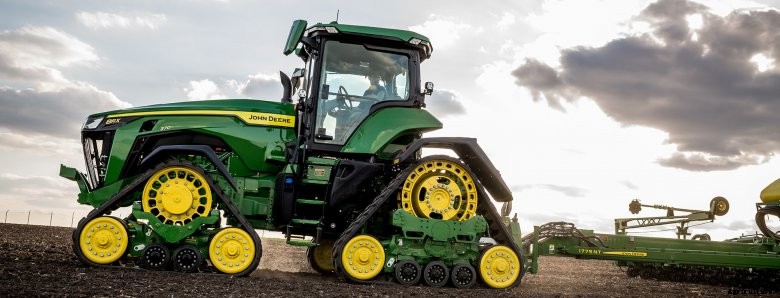 John Deere 8RX in a farm field